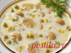 Сырный супчик с грибами (диетический)