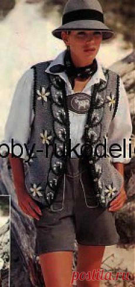 Хобби (рукоделие своими руками): вышивка, вязание » Архив блога » Серый жилет в деревенском стиле – вязание спицами