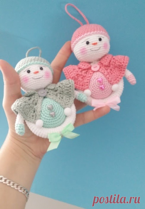 Amigurumi " Schnee Ball Mann " 12 cm Groß