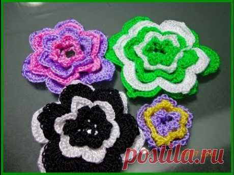 FLORES TEJIDA A CROCHET PASO A PASO