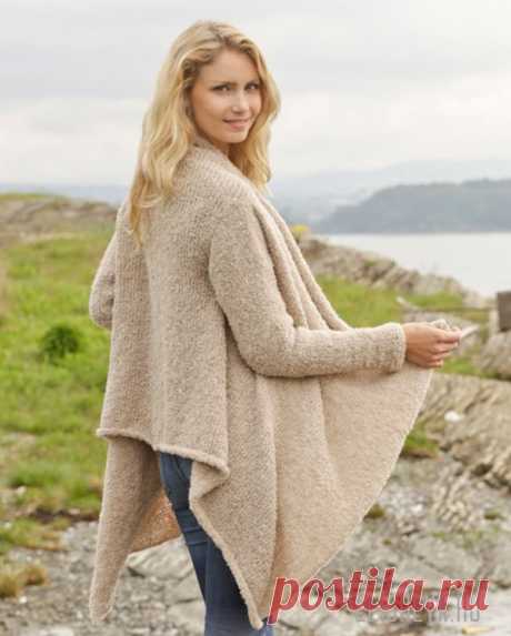 Жакет-кардиган «Баллада» от Drops Design, вязаный спицами