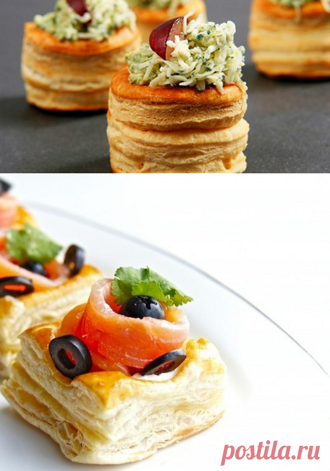 Волованы из слоеного теста - интересные идеи начинки для фуршетной закуски