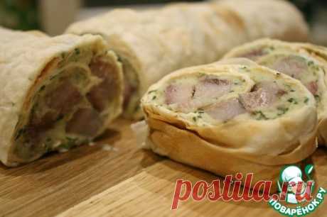 Закуска из лаваша, пюре и сельди – кулинарный рецепт