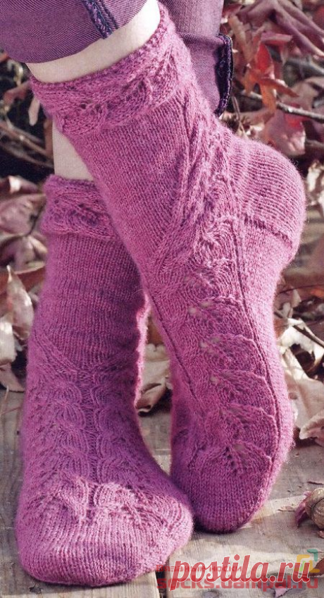 Вязаные носки «Leafy» | ВЯЗАНЫЕ НОСКИ