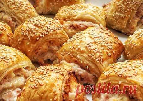 Слойки-рулетики с ветчиной и сыром🥪 Автор рецепта Pavlosnastya - Cookpad