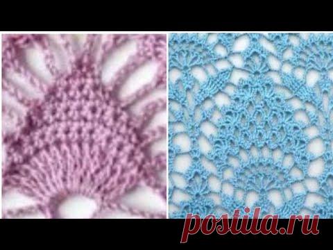 Шикарные современные узоры Ананасы крючком и схемы к ним