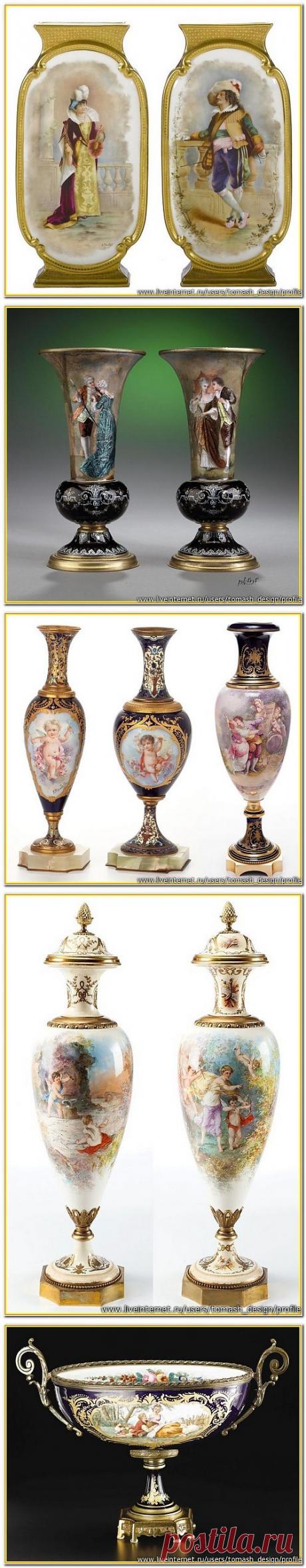 Французский фарфор. ч.1 Вазы к.18- 19 век..
