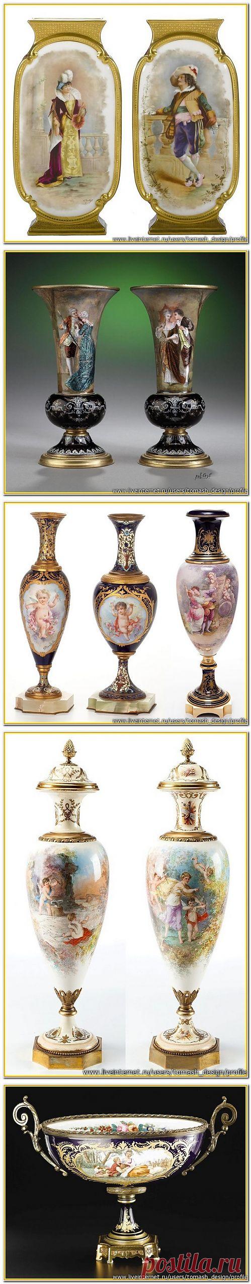 Французский фарфор. ч.1 Вазы к.18- 19 век..