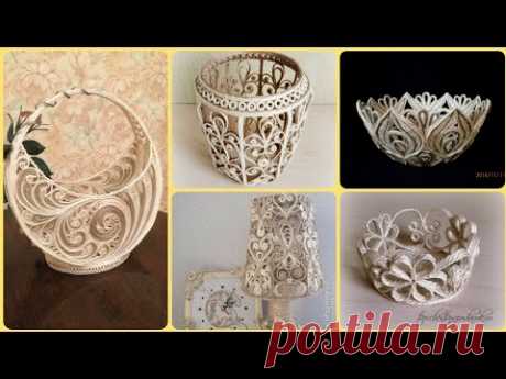 NEW QUILLING JUTE CRAFT IDEAS || JUTE QUILLING BASKETS || JUTE LAMP || JUTE  DIY CRAFT IDEAS - YouTube