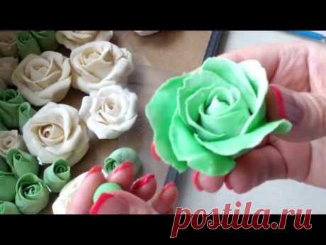 Мастер-класс: Лепка розы из солёного теста с тонкими лепестками.Master class for modeling rose.