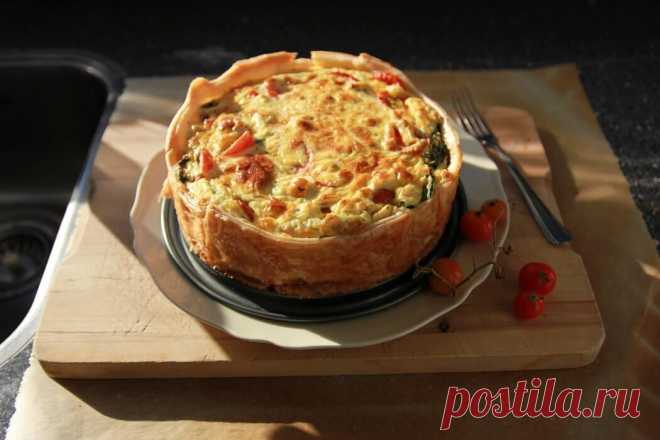 Питательный и сытный киш с томатами и грибами — Фактор Вкуса