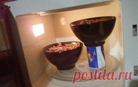 как разогреть две тарелки одновременно