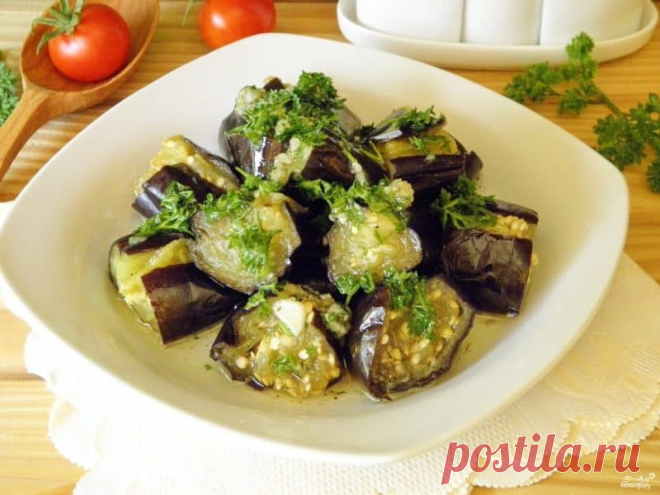 Маринованные баклажаны: готовь хоть весь сезон - На Кухне Маринованные баклажаны! Вкуснейшая закуска, которую можно приготовить буквально за 15 минут. Получается она с кисло-солено-сладеньким вкусом и украсит любой