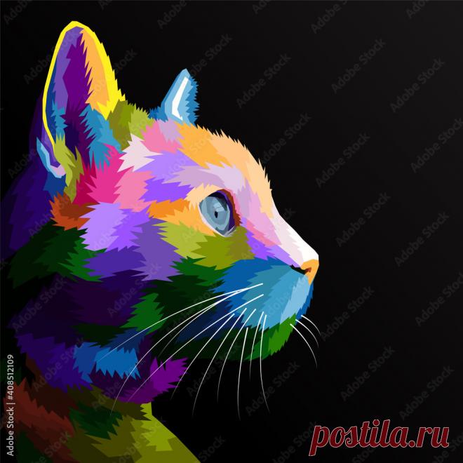 Готовые фотографии, изображения, не требующие уплаты роялти, векторные изображения и видеоролики (Поп-арт кошки)