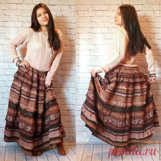 Купить бохо-юбка 