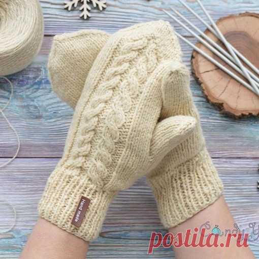 Варежки спицами