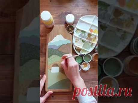 Ольга Липеева рисует по дереву акриловыми красками ТАИР 🌳