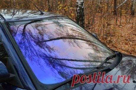 Фиолетовая тонировка на лобовое стекло: атермальная пленка для стекол авто