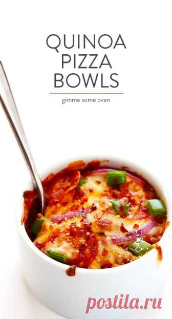 Easy Quinoa Pizza Bowls | Gimme Some Oven