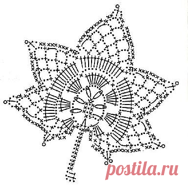 Листопад крючком, подборка схем