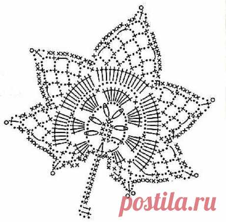 Листопад крючком, подборка схем