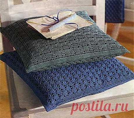 Роскошные диванные подушки крючком. / vjazhu.ru
