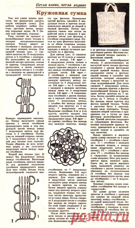 Кружевная сумка крючком