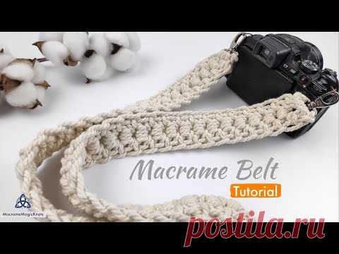 Ремень для сумки / Ремешок для камеры. Макраме