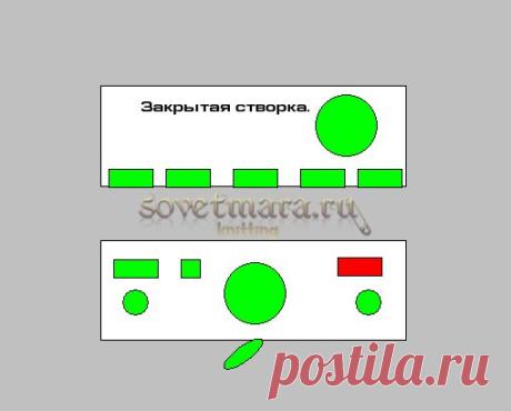 Как связать репс (закрытая створка) с разбором игл