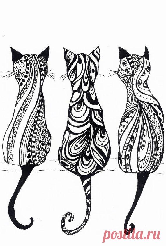 Зентангл (zentangle) - арт~картинки для творчества.