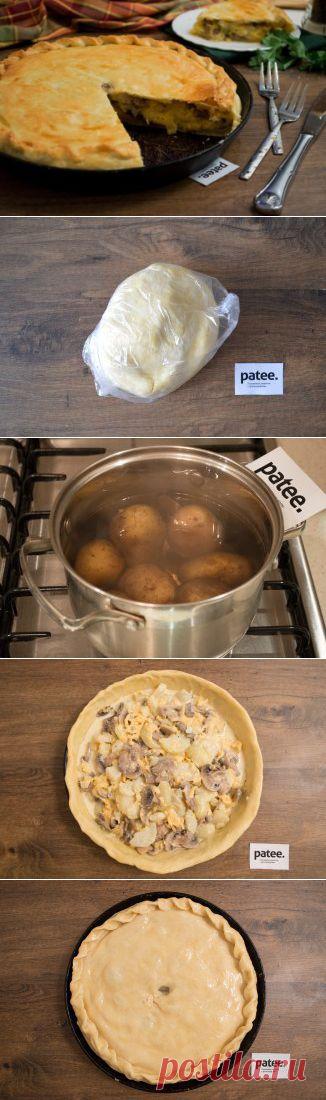 Турт с картофелем и грибами - рецепт с фотографиями