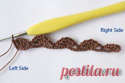 Узор крючком *Незабудки* - мастер-класс