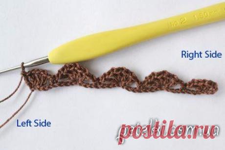 Узор крючком *Незабудки* - мастер-класс