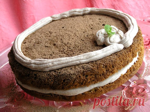 Шифоновый торт с кремом из маскарпоне - пошаговый рецепт с фото