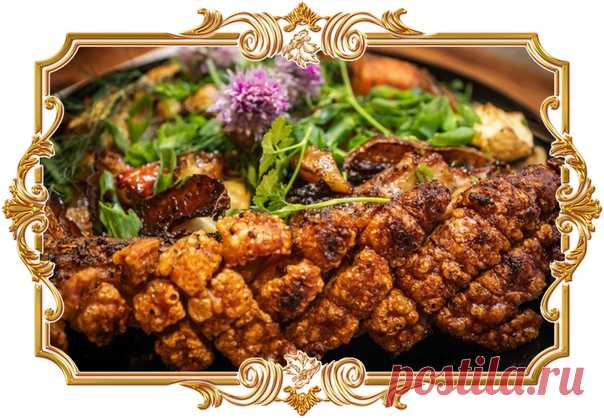 Свинина с хрустящей корочкой в духовке с овощами Schweinbauch

Свинина с хрустящей корочкой в духовке с овощами Schweinbauch, или почеревина, или брюшина, или даже – свиной живот. Как ни назовите, но это много мышц, хрящей, жира и ещё и кожа. Другими словами, всё это создает невообразимое богатство вкуса, а хрустящие кубики… Только из-за них стоить приготовить это нежное, сочное и пряное мясо! А, запеченные в духовке овощи добавят полноты и гармоничности этому блюду. И так...