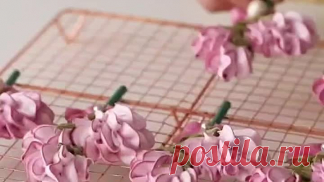 Цветы из меренги на палочке 🌺🌺🌺