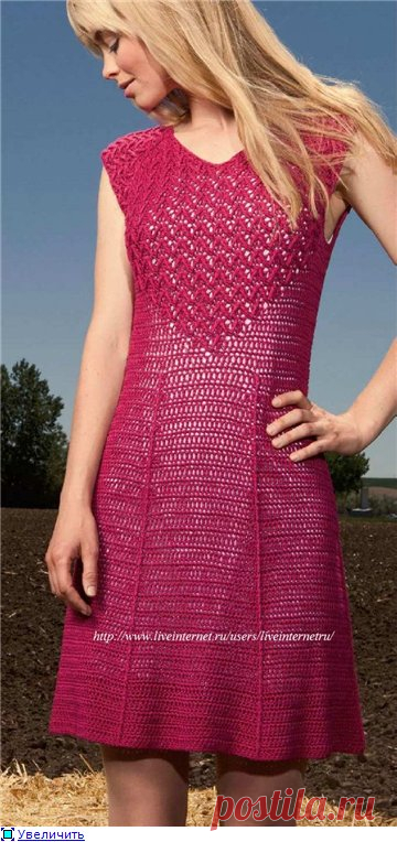 Ажурное платье крючком / Rockin Red Dress.