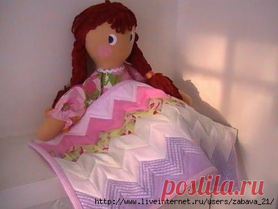 Шьем зигзаг из лоскутков.