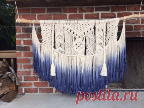 Handwoven/handyed wall hanging | Etsy