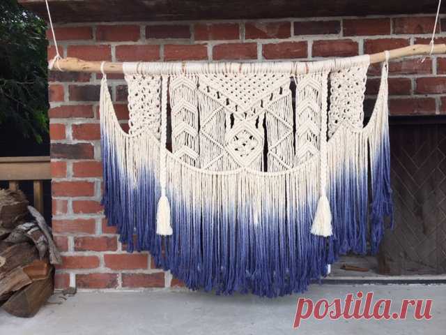 Handwoven/handyed wall hanging | Etsy