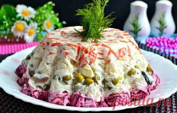 Селедка под шубой в желе - Кулинарные рецепты 