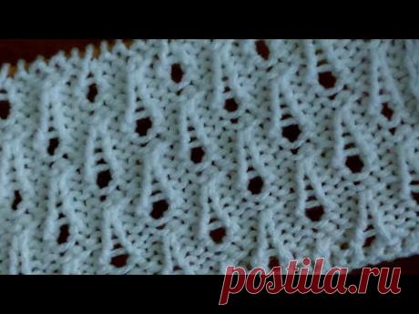 Просто и красиво.  Узор спицами для кофточки, топа, маечки, туники.