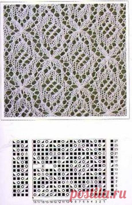 японские ажурные узоры спицами схемы - Поиск в Google