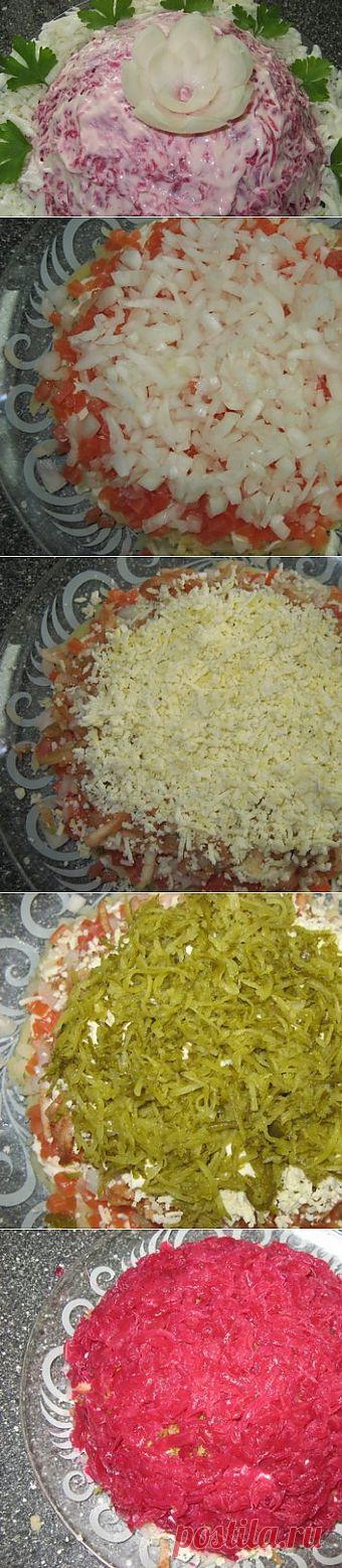 Салат "Форель под шапкой" / Рыбные салаты / TVCook: пошаговые рецепты c фото