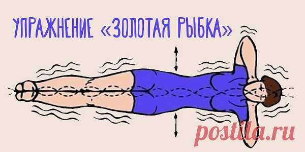 Упражнение для позвоночника «Золотая рыбка».