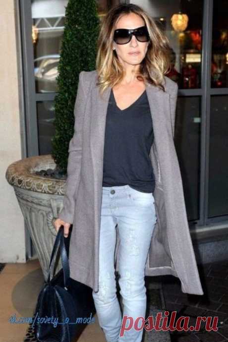 Образы с серым пальто