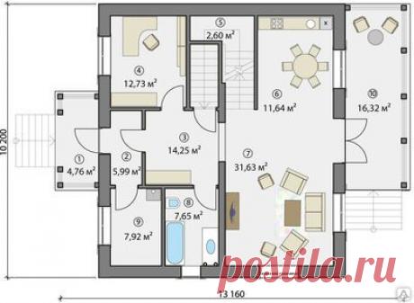 планировка 1-го этажа