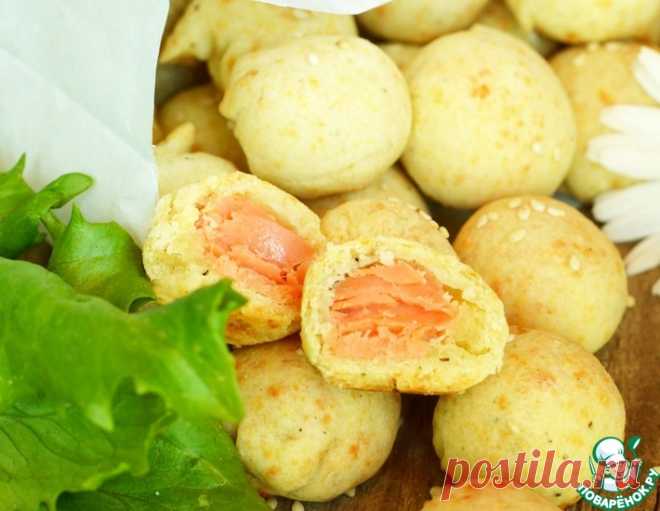 Сырное печенье с семгой – кулинарный рецепт
