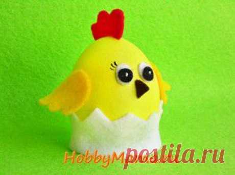 Цыпленок Поделки из яиц к Пасхе | HobbyMama