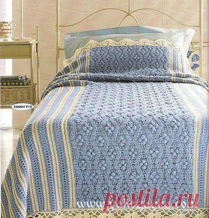 Вязание крючком пледы покрывала схемы. Узор для пледа крючком